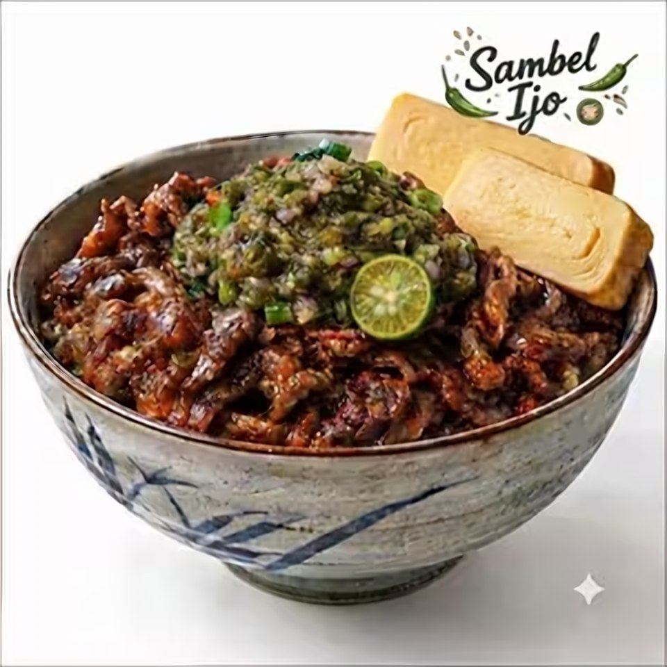Beef Gyudon x Sambel Ijo